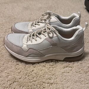 Stylish White and Cream Sneakers